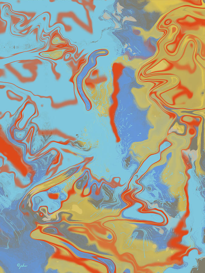Melting Continents Digital Art by Paulette B Wright