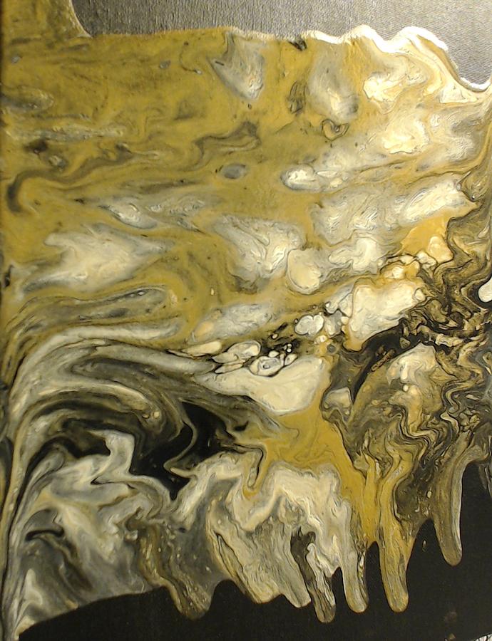 Liquid Gold Painting by C Maria Wall