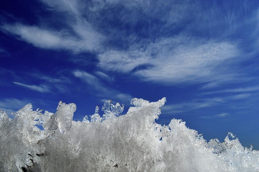 Melting Ice Below Cirrus Clouds  Photograph by Lyle Crump