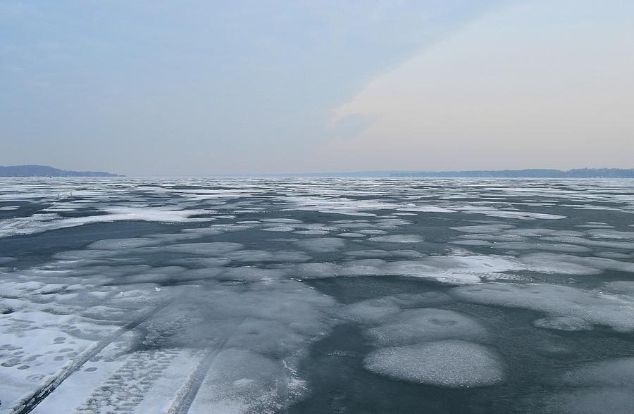 Melting Ice Of Kempenfelt Bay  Photograph by Lyle Crump