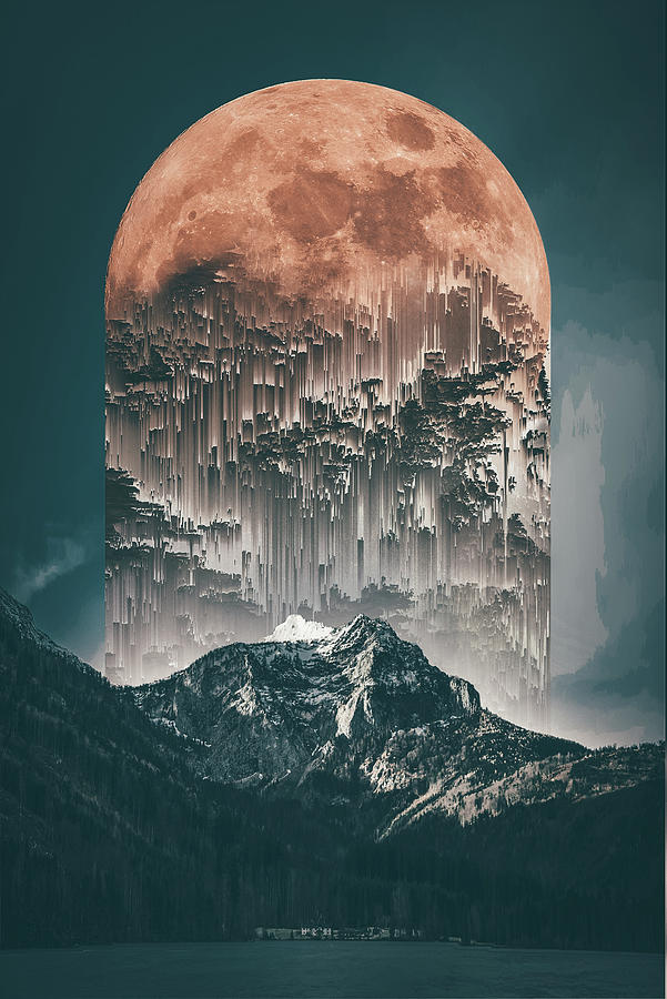 Melting Moon Digital Art By Kyle Kerr