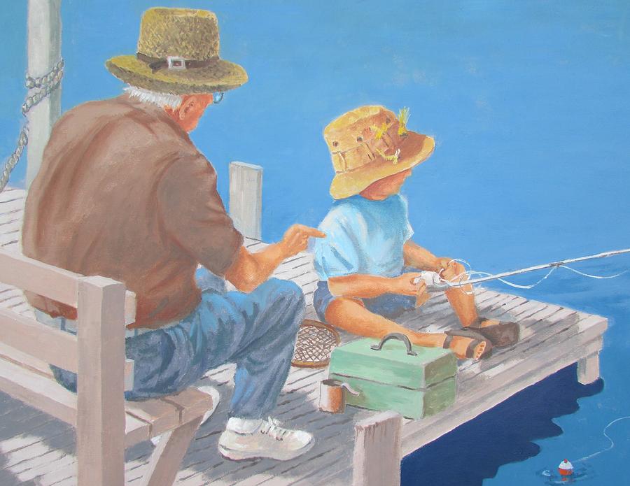 Memorable Day Fishing Painting by Tony Caviston