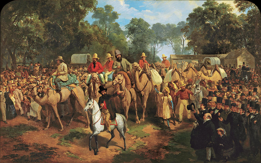 Memorandum of the Start of the Exploring Expedition Painting by Nicholas Chevalier