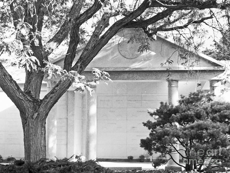 Architecture Photograph - Memorial at Mount Auburn Cemetery, Cambridge, MA by Mary Ann Weger