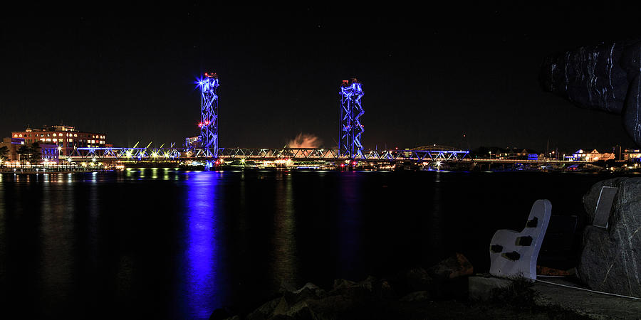 Memorial Bridge at night Photograph by Natalie Rotman Cote