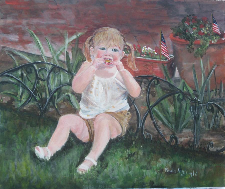 Flag Painting - Memorial Day BBQ by Paula Pagliughi