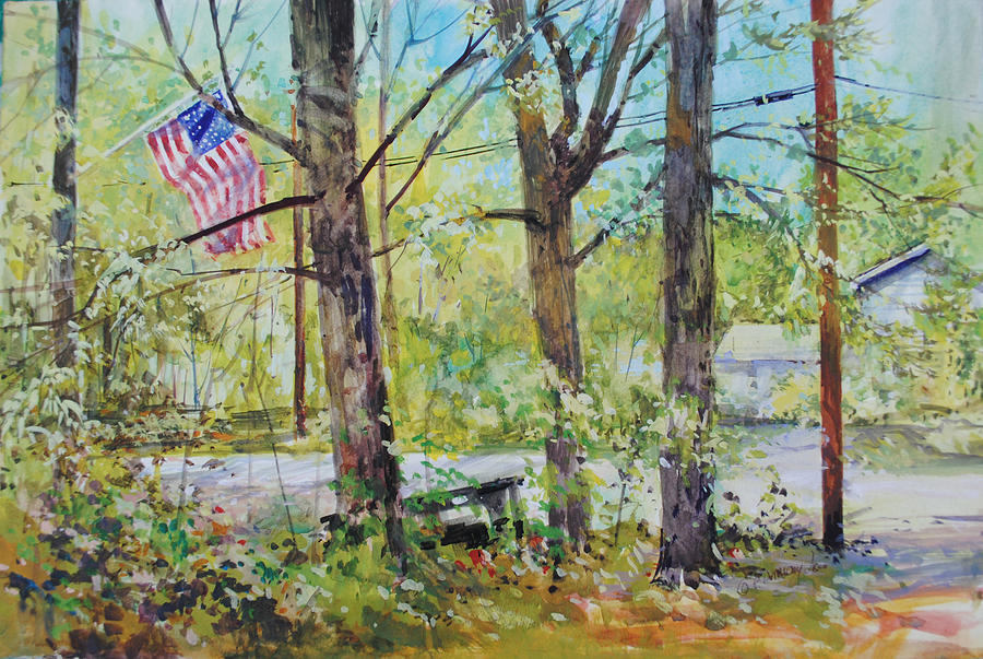 Memorial Day Flag Painting by P Anthony Visco