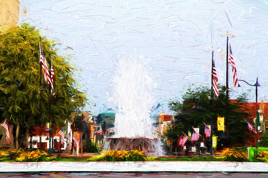 Memorial Fountain Belleville Illinois Photograph by John Freidenberg