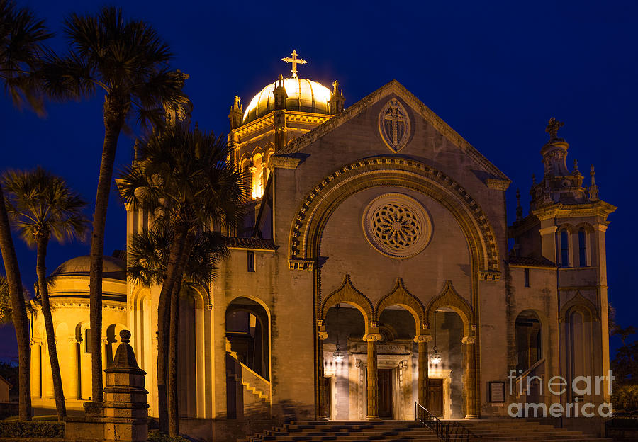 Memorial Presbyterian Church at Blue Hour, St. Augustine, Florid Photograph by Dawna Moore Photography