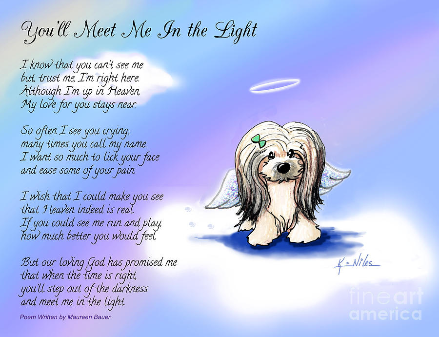 Memorial Print Lhasa Apso by Kim Niles Memorial Print Lhasa Apso by Kim Niles