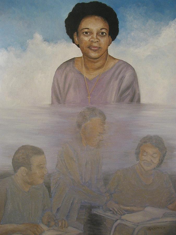 Memorial to Ms. Calvin Painting by Angelo Thomas