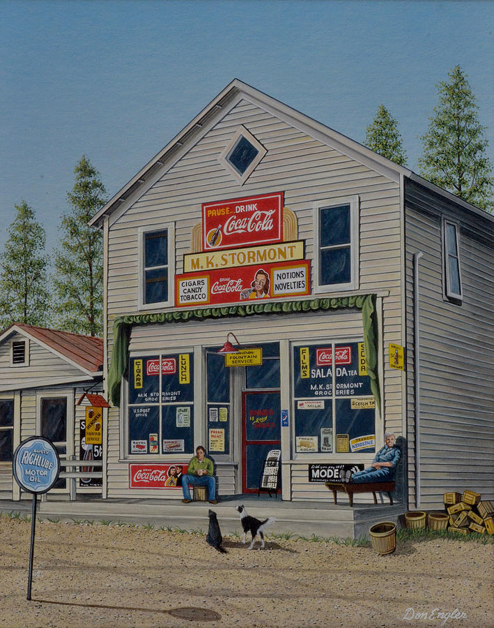 Dog Painting - Memories from the Past by Don Engler