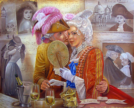 Memories of Casanova Painting by Alex Levin