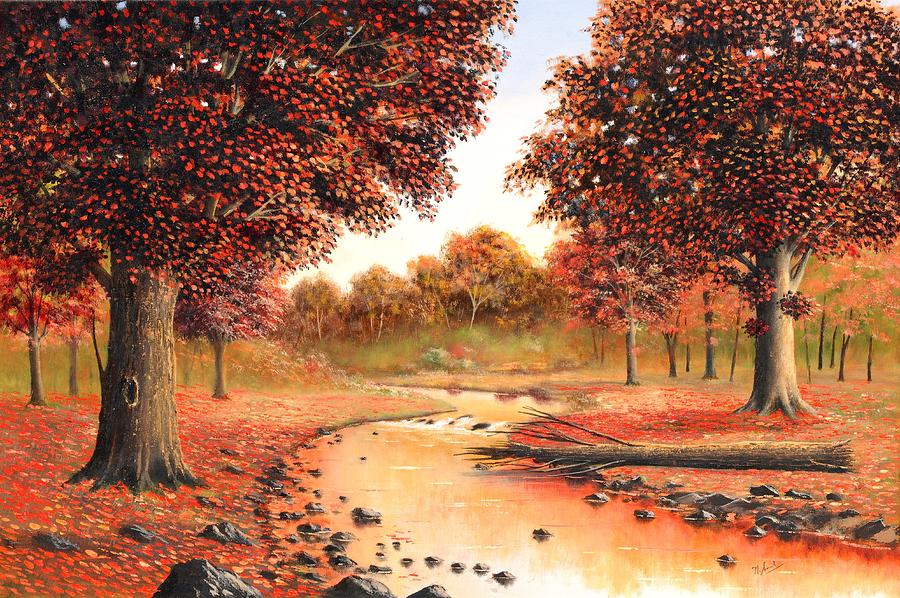 Fall Painting - Memories of Fall by Suresh Chakravarthy