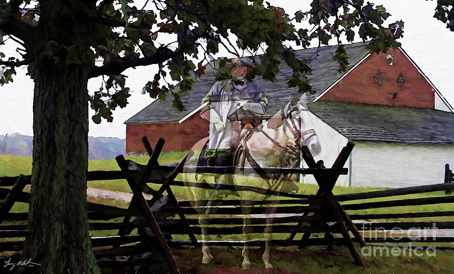Gettysburg National Park Digital Art - Memories of General Lee in Oil by Tommy Anderson
