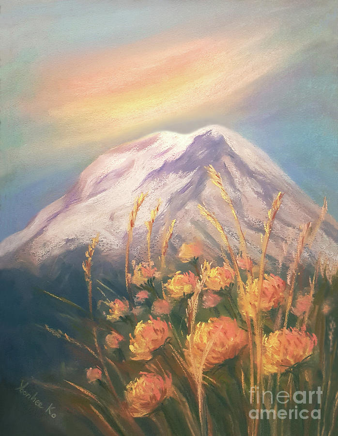 Memories of Mount Rainier Painting by Yoonhee Ko