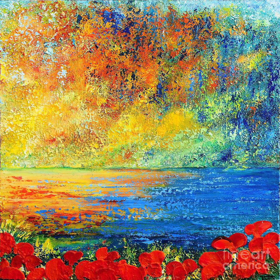 Sunset Painting - Memories Of Summer by Teresa Wegrzyn
