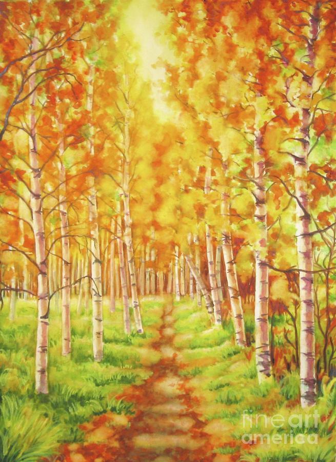 Memories of the Birch Country Painting by Inese Poga