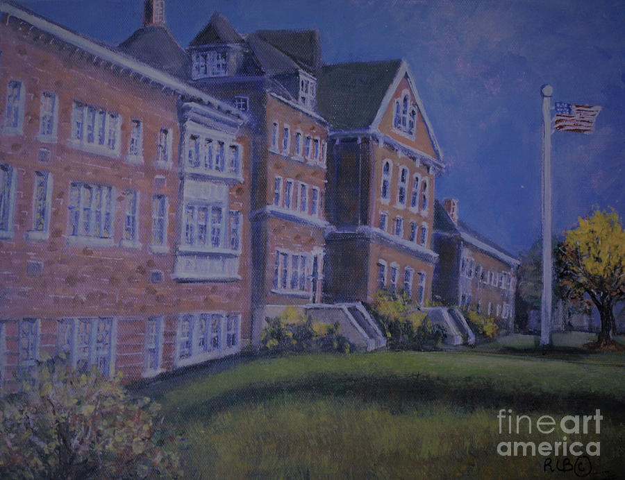 Memories of Waltham High School Painting by Rita Brown