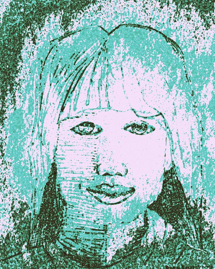 Memory Of An Asian Girl Drawing By Sheri Buchheit Fine Art America