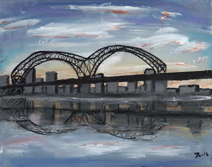 Bridge Painting - Memphis Bridge by Davis Elliott