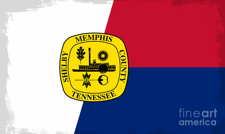 Memphis City Flag Digital Art by Bigalbaloo Stock