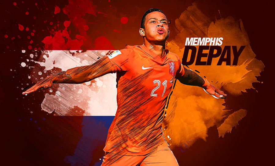 Memphis Depay Digital Art by Semih Yurdabak