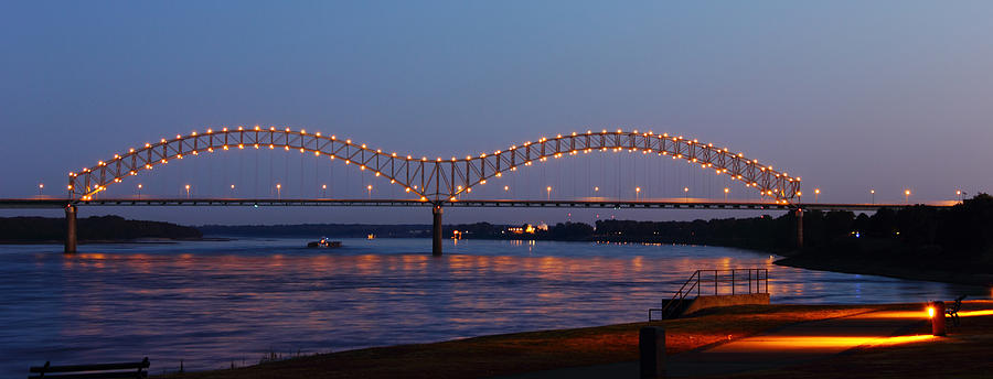 Memphis - I-40 Bridge Over the Mississippi 2 Photograph by Barry Jones