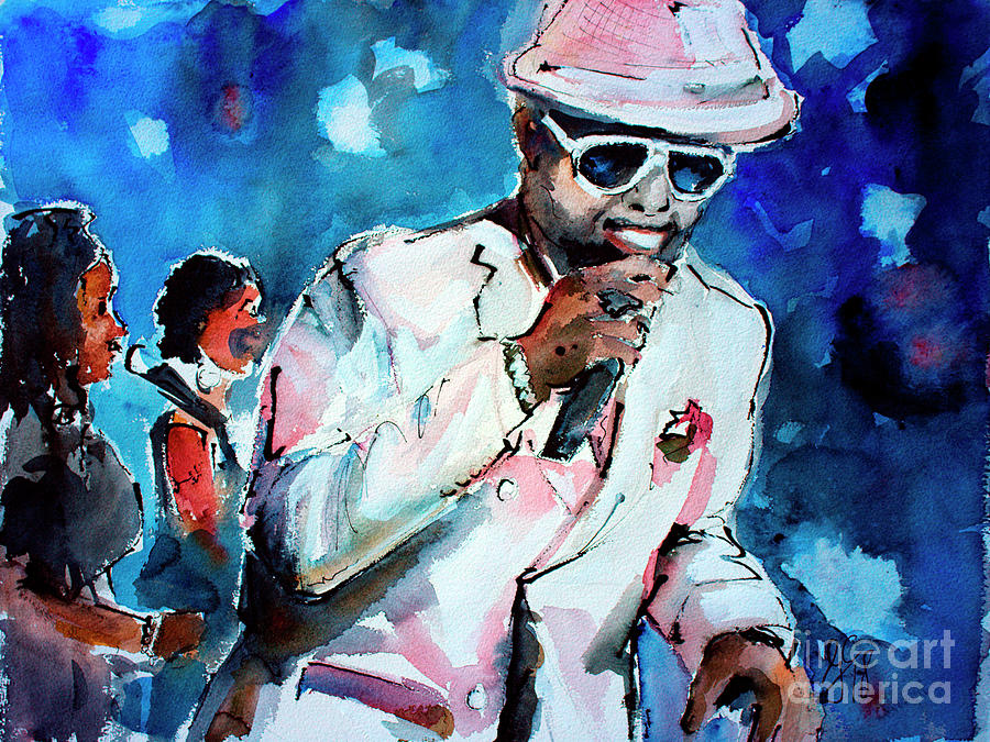 Memphis Music Legend William Bell on Stage 1 Painting by Ginette Callaway