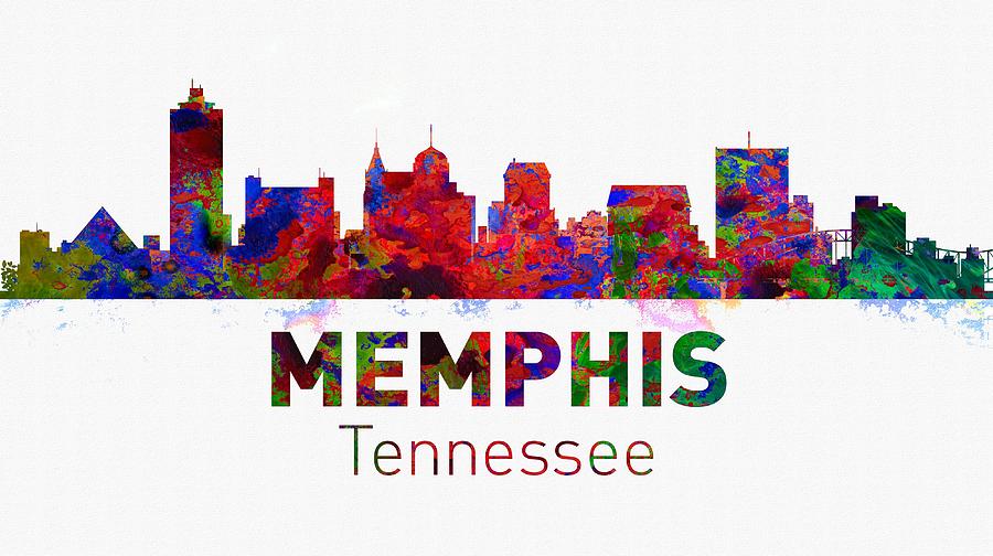 Memphis Skyline - Usa City Digital Art by Michael Vicin