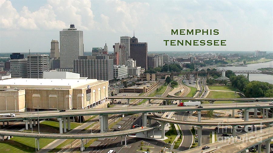 Memphis Skyline View From Pyramid Digital Art