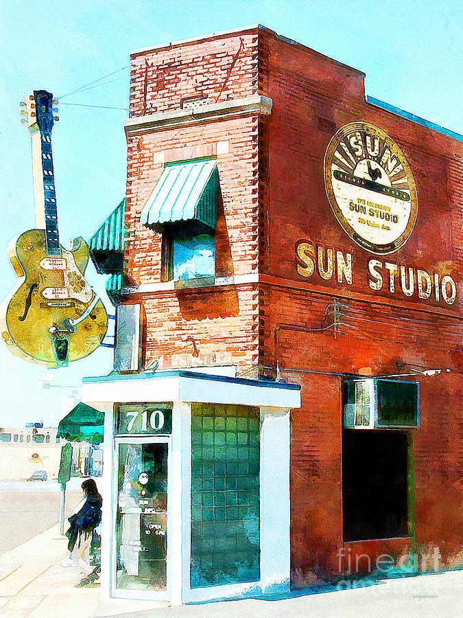 Memphis Sun Studio Birthplace of Rock and Roll 20160215wcstyle Photograph by Wingsdomain Art and Photography