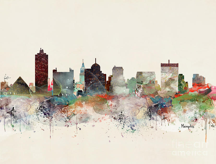 Memphis Painting - Memphis Tennessee by Bri Buckley