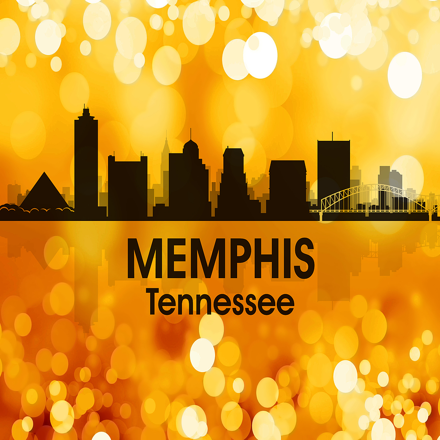 Memphis Digital Art - Memphis TN 3 Squared by Angelina Tamez