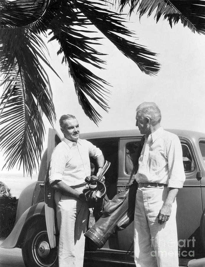 Men Arriving At Golf Course, C.1930s Photograph by H. Armstrong Roberts/ClassicStock