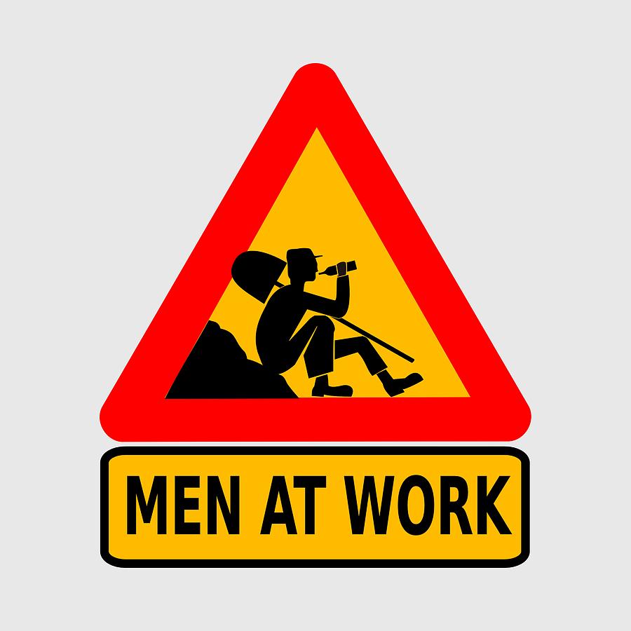 Men At Work with A Drink Digital Art by Movie Poster Prints
