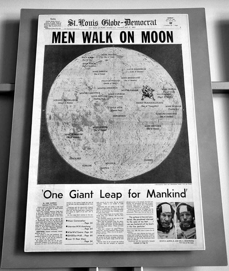Apollo Space Program Photograph - Men on the moon  by David Lee Thompson