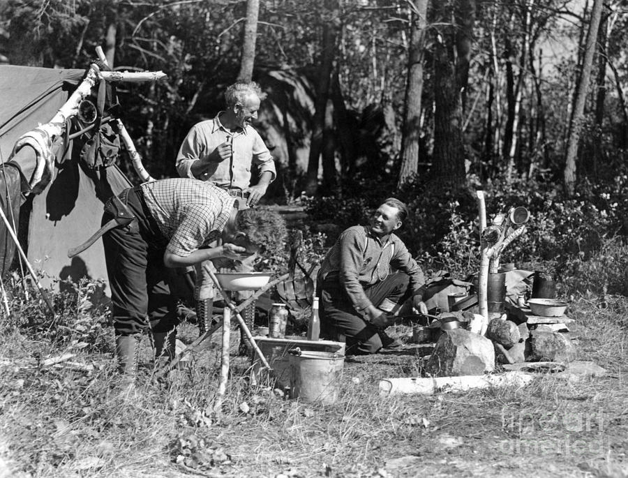 Men Out Camping, C.1930s Photograph by H. Armstrong Roberts/ClassicStock