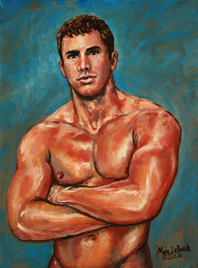 Man Sweat Painting by Marc DeBauch