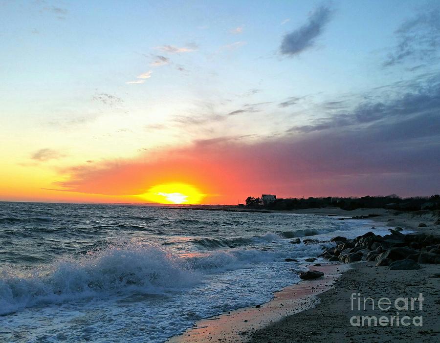 Menauhant Beach Sunset Photograph by Christine Chepeleff