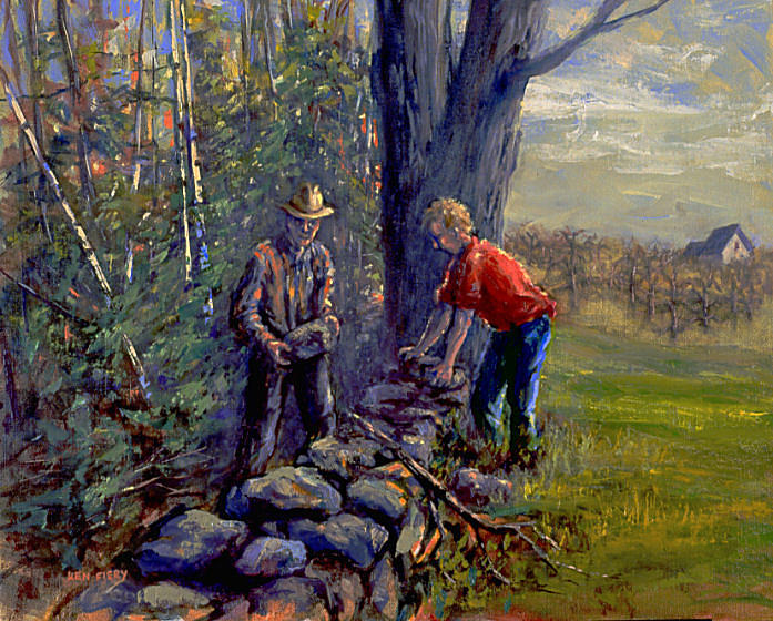 Poem Painting - Mending Wall by Ken Fiery Poem Painting - Mending Wall by Ken Fiery