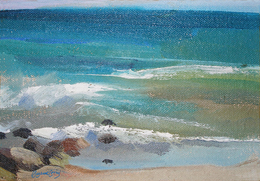 Mendocino Painting - Mendocino Coast-Ocean View by Suzanne Giuriati Cerny