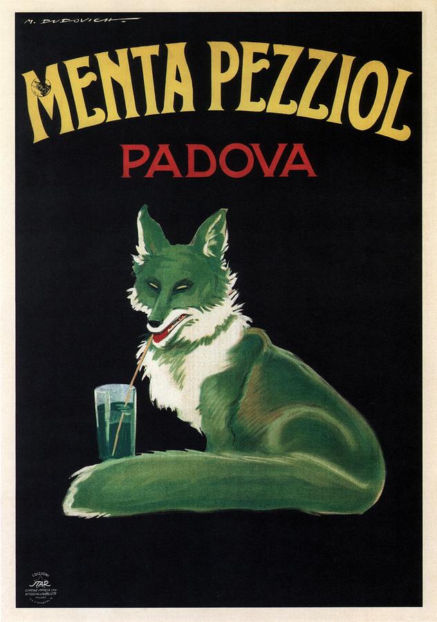 Menta Pezziol - Padova, Italy - Vintage Advertising Poster Mixed Media by Studio Grafiikka