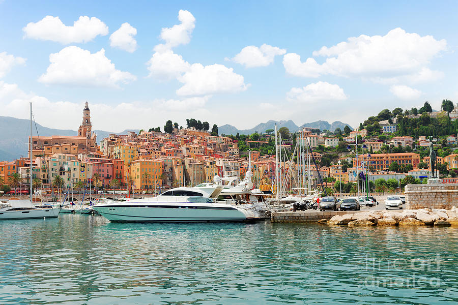 Menton Harbour at France Photograph by Anastasy Yarmolovich