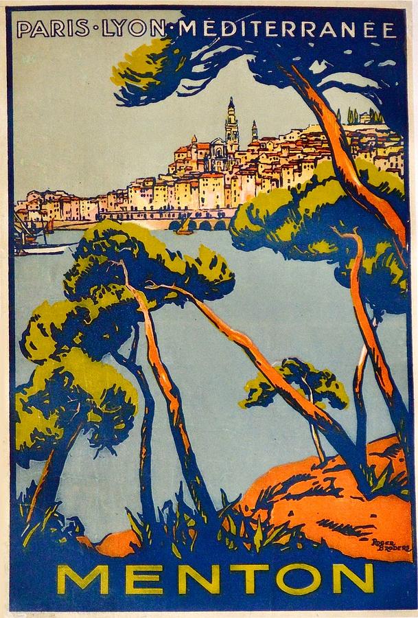 Menton poster Painting by MotionAge Designs