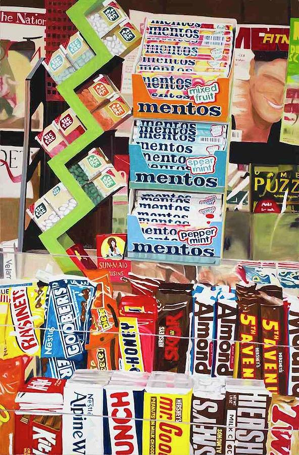 Mentos And Tic Tacs Theater Concession Stand Painting By Mark Schiff