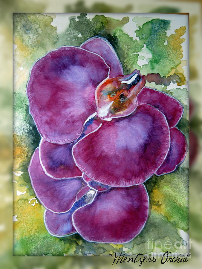Mentzers Orchid _ ORIGINAL FOR SALE Painting by Janet Cruickshank
