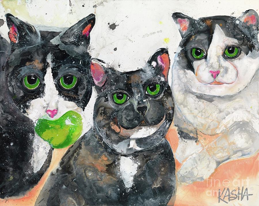Meow Mix Painting by Kasha Ritter