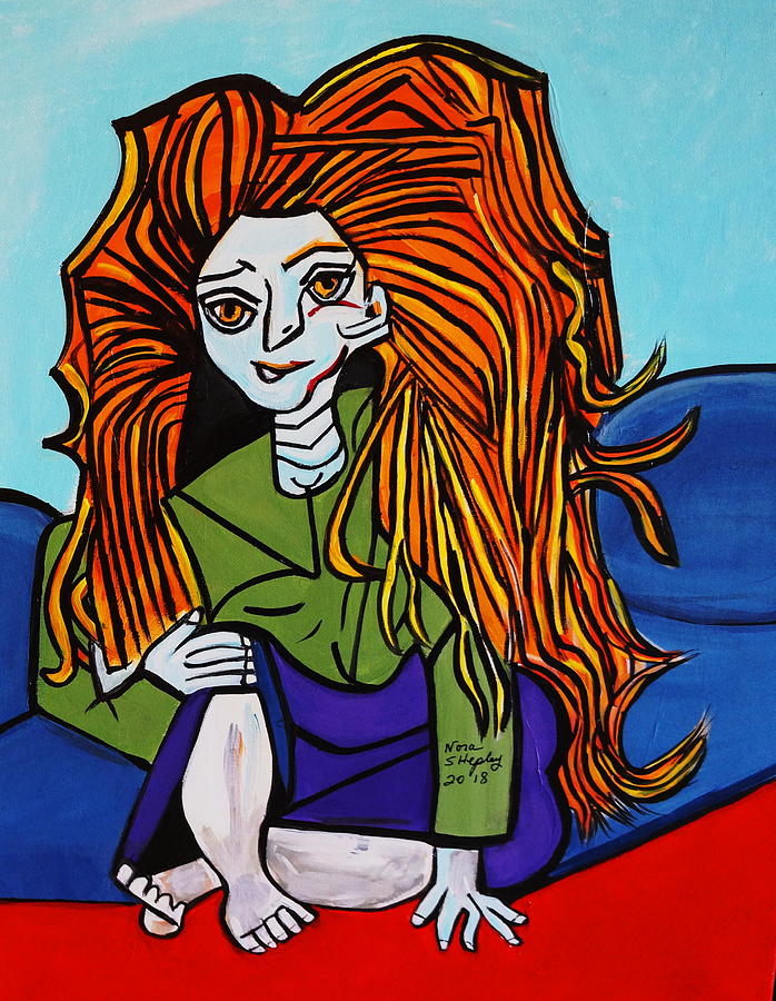 Meranda  With Attitude Painting by Nora Shepley