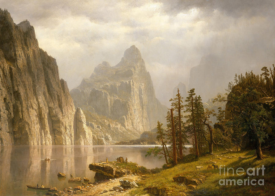 Merced River, Yosemite Valley, 1866 Painting by Albert Bierstadt